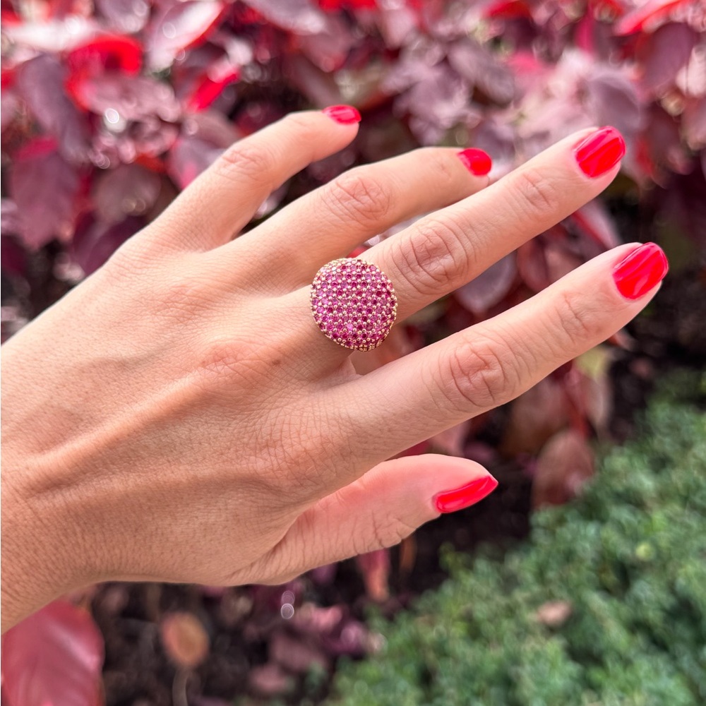 Chic Pink Gemstone Ring